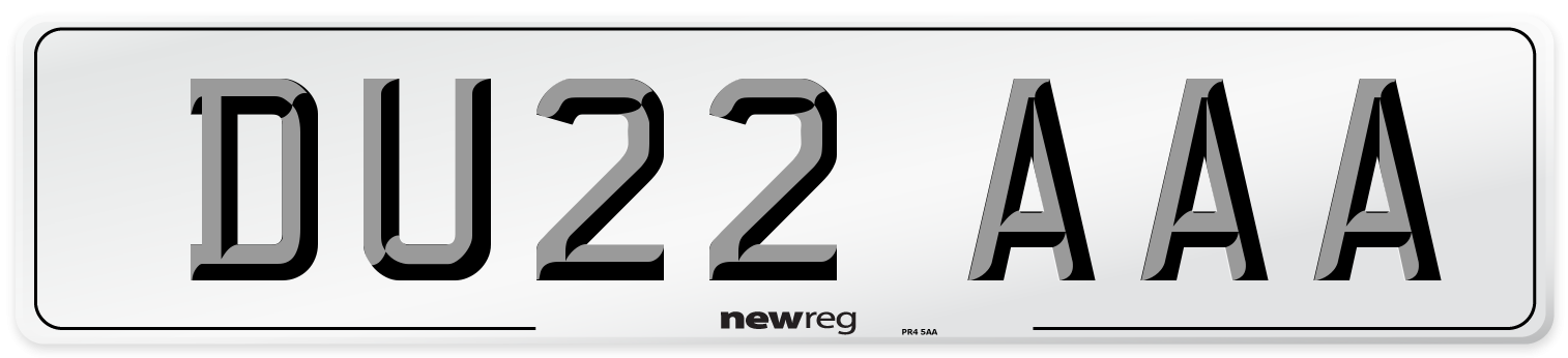 DU22 AAA Number Plate from New Reg